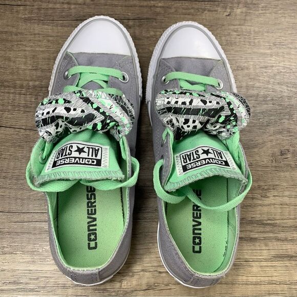 Converse All-Star Chuck Taylor~Women’s~Grey w/ Mint Green Double Tongue~Size 6 - Picture 6 of 9